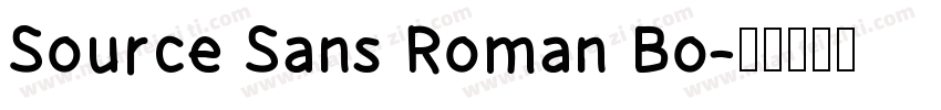 Source Sans Roman Bo字体转换